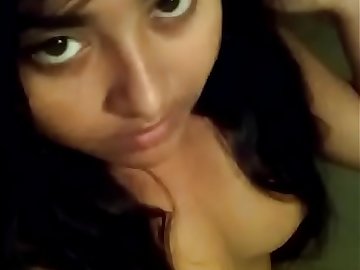 desi girl fingering her shaved pussy in her moms bathroom